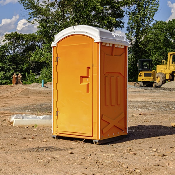 how often are the porta potties cleaned and serviced during a rental period in Mclean